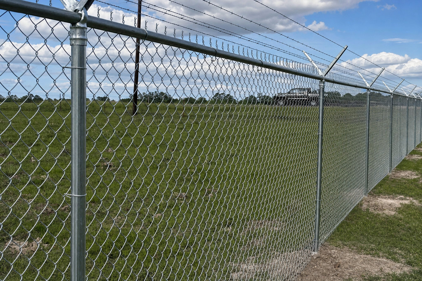 Commercial fence installation