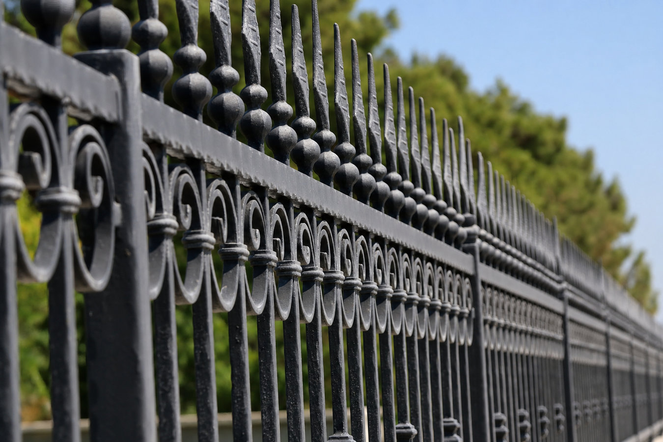 Ornamental iron fence installation in Huntsville, TX